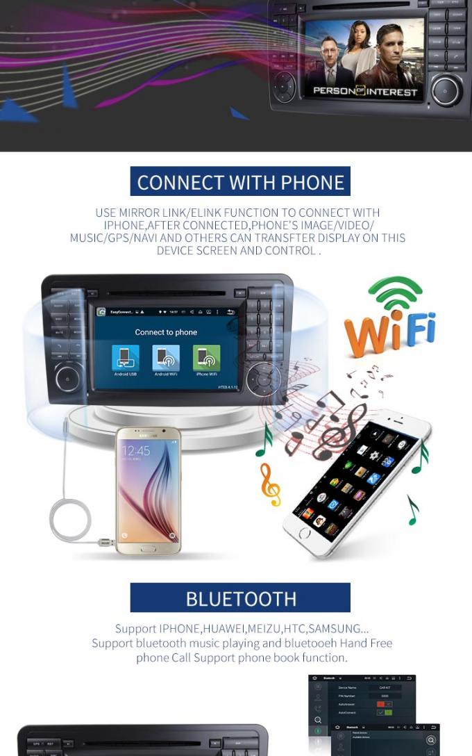 Αυτοκίνητο η ακουστική Mercedes Vito Dvd Player, Bluetooth Mercedes στους φορείς Dvd αυτοκινήτων